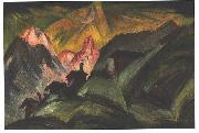 Ernst Ludwig Kirchner Stafelalp at moon light china oil painting artist